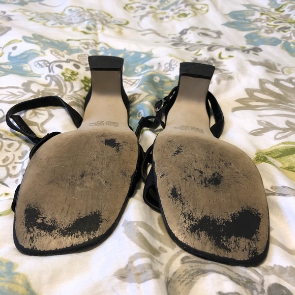 Black Strappy Kitten Heel - Picture 3 of 3